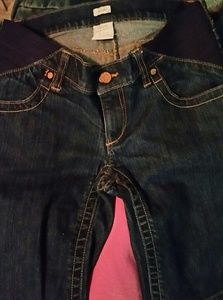 Maternity stretch blue Jean shorts